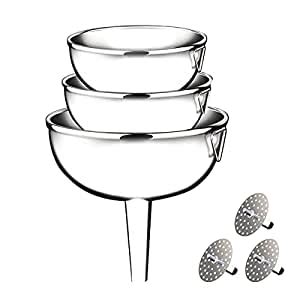 Buy Large Funnels 3PCS Set Metal Stainless Steel with 3 Pack Removable ...