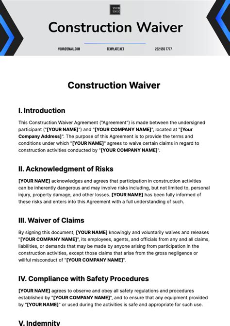 Free Waiver Templates to Edit Online and Print