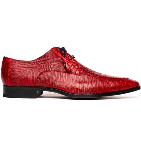 Marco di Milano Genuine Caiman Crocodile & Lizard Dress Shoe - Red ...