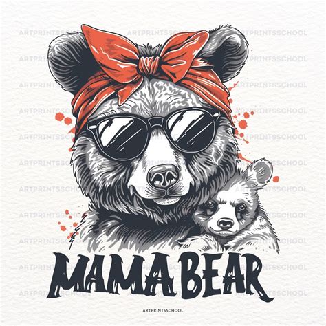 Mama Baby Bear PNG, Mama Bear Shirt Design, Mothers Day Gift, Mama Bear ...