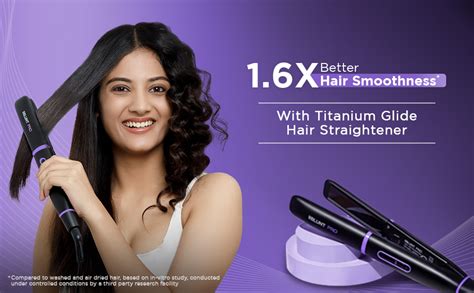 BBlunt Pro Titanium Glide Hair Straightener With 5 Temperature Settings ...