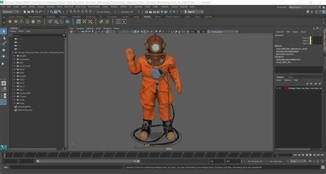 3D Vintage Deep Sea Diver Suit New Welcoming Pose | 3D Molier International