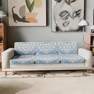 Peacock Handloom Floral Sofa Cover 5 Seater|Cotton Sofa Cover 3 Seater ...