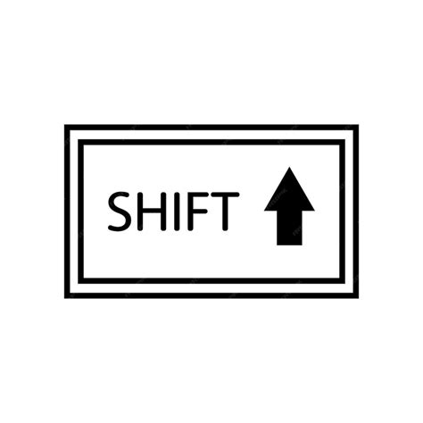 Shift key icon vector template illustration logo design | Premium Vector