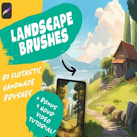 ScenicFlow Landscape Brushes for Procreate - MasterBundles
