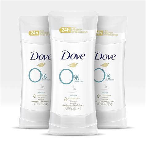 Amazon.com : Dove 0% Aluminum Deodorant For Odor Protection Sensitive ...