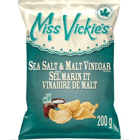Miss Vickie's Sea Salt & Malt Vinegar Potato Chips (140 g) Delivery or ...