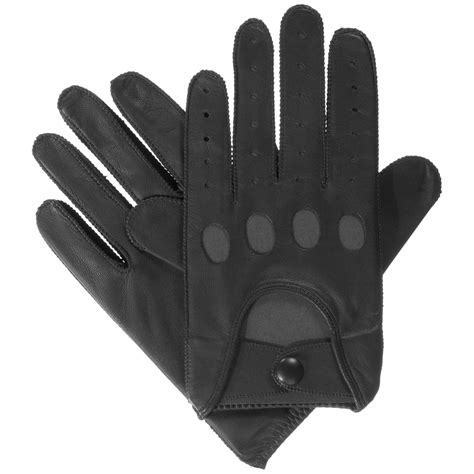 Buy Isotoner Men's Smooth Leather Driving Glove With Covered Snap,Black ...
