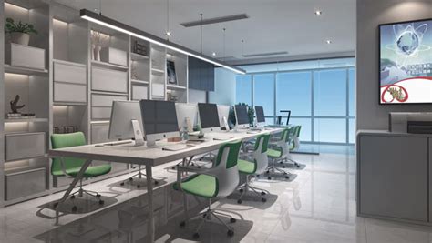 创业公司办公室装修设计案例效果图_岚禾办公空间设计
