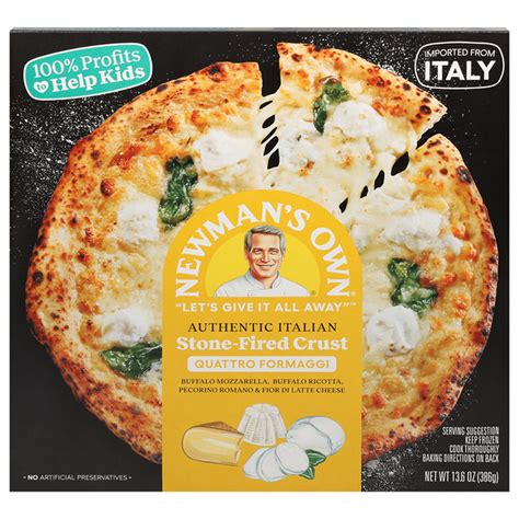 Newman's Own Pizza, Stone-Fired Crust, Quattro Formaggi (13.6 oz ...