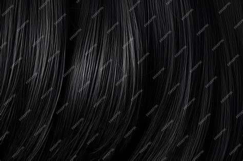Premium AI Image | Black hair texture