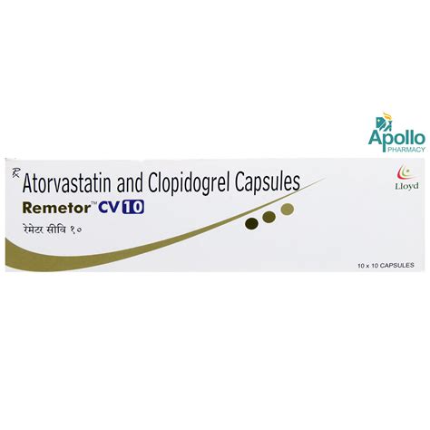 Remetor CV 10 Capsule | Uses, Side Effects, Price | Apollo Pharmacy