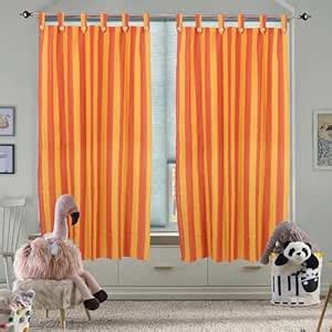 Buy alemah 7 Feet (Height) x 4 Feet (Width) Cotton Striped Button Type ...