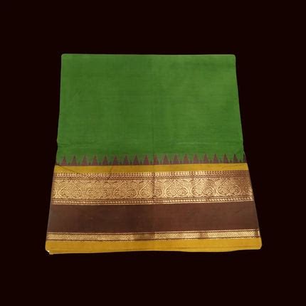 Jarigai Fancy Cotton Saree with contrast Jari Border 9 yards – Thandavas