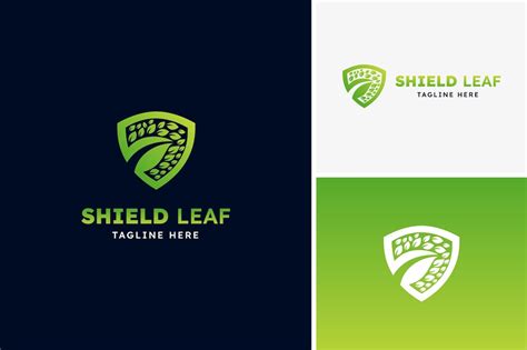 Shield ecology logo design vector nature logo design template | Premium ...
