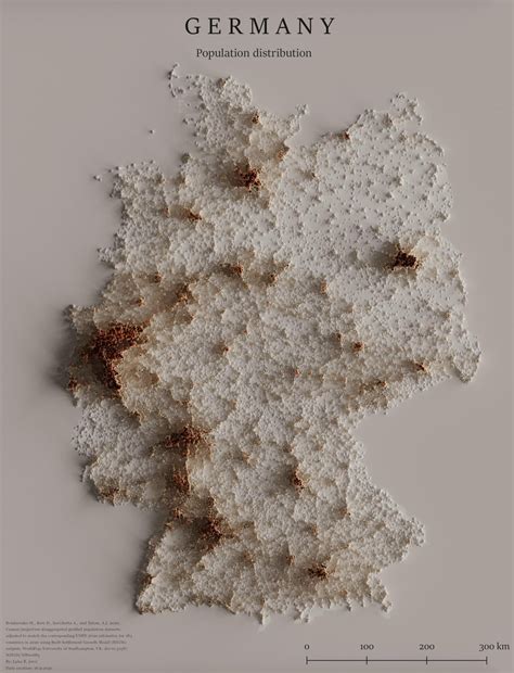 Population distribution of Germany : r/europe