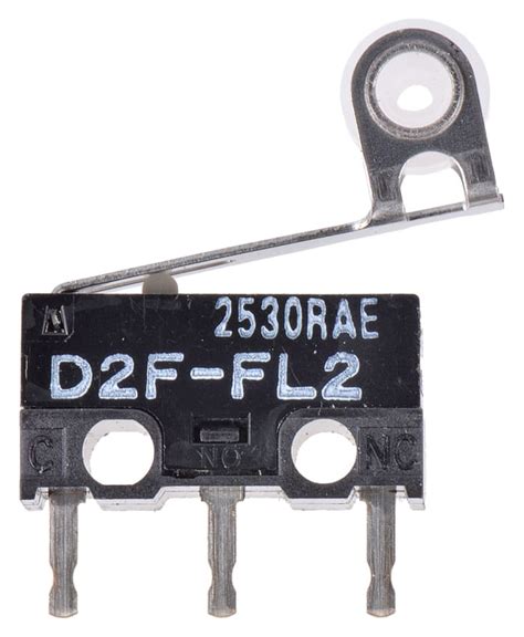 D2F-FL2 Omron | Omron Roller Lever Micro Switch, PCB Terminal, 1 A ...