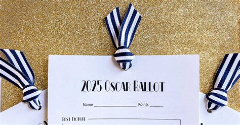 2025 Oscar Ballot (Free Printable) | Hello Little Home