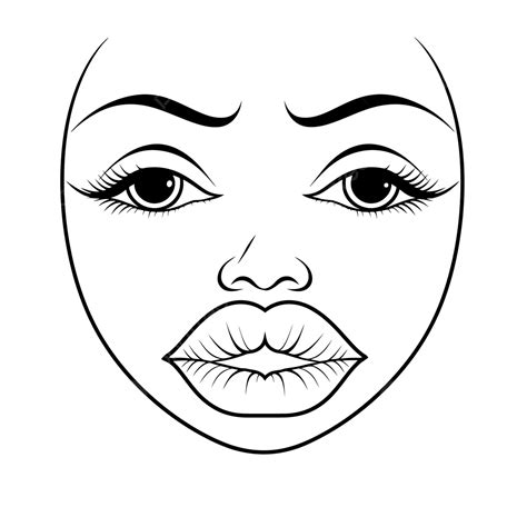 Woman Face Sketch Outline
