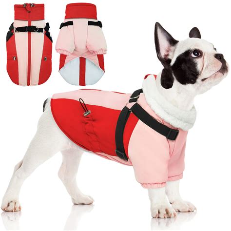 PUMYPOREITY Dog Winter Coat, Medium Dog Jacket with Harness Built in ...