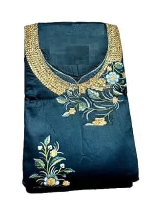 Buy MAA VAISHANAVI SAREE, Ladies chanderi Cotton Embroidered Unstitched ...