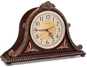 Buy Olden Days Mantel Clock with Real Wood, 4 Chime Options, Antique ...