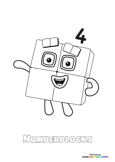 Number Blocks Coloring Pages