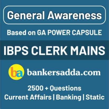 Adda247 General Awareness (Based on GA Power Capsule) for IBPS Clerk ...