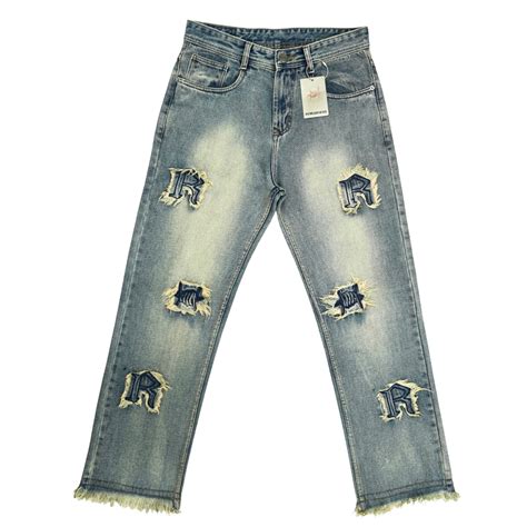 Frayed Collage Denim - Washed Blue – RENEGADESS