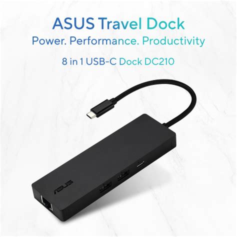 ASUS USB Hub 8-in-1 USB-C Dock, with 4K@60Hz HDMI 2.1 Type C Devices ...