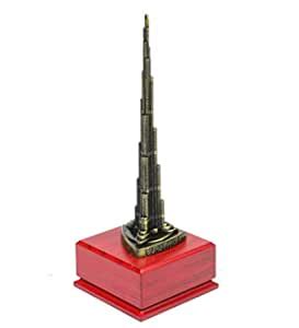 Buy Metal Burj Khalifa Wood Base Table Decorative Showpiece Online at ...