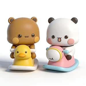 YOKUSHI 2PCS Bubu Dudu Bears Car Dashboard Decorations, Cute Cartoon ...