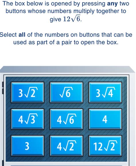 Solved: The box below is opened by pressing any two buttons whose ...