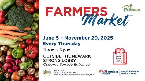 Farmers Market at Newark Beth Israel , 201 Lyons Ave, Newark, NJ ...