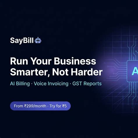 SayBill — Voice-First AI Billing Copilot for Indian SMEs