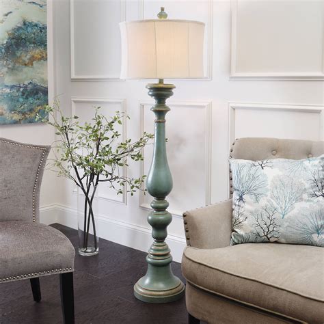 Burks Turquoise Floor Lamp | Kirklands | Floor lamps living room, Lamps ...