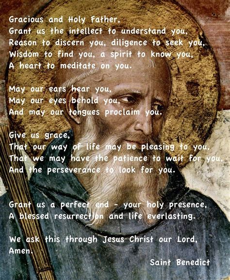 Prayer of St. Benedict @ Ad Fontes: Returning to the Sources of Wisdom ...
