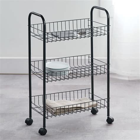 3-Tier Stainless Steel Wire Rolling Rack, 15.7 x 10 x 25 in (1 each ...