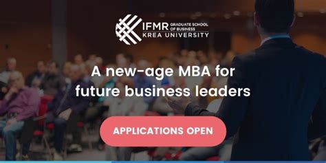 IFMR GSB at Krea University invites applications for its 2-year MBA ...