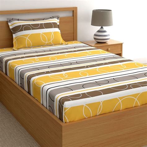 Home Ecstasy 100% Cotton Bedsheets for Single Bed Cotton, 140tc ...