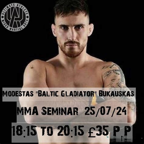 Modestas Baltic Gladiator Bukauskas MMA Seminar, Ultimate Athlete MMA ...