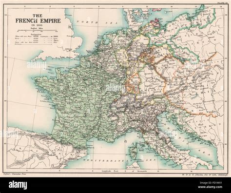 NAPOLEONIC EMPIRE: The French Empire in 1810. Europe, 1902 antique map ...
