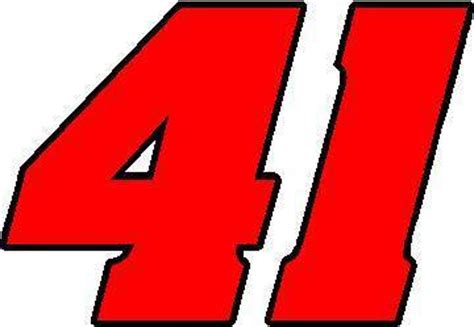 NASCAR Decals :: 41 Race Number 2 Color Aardvark Font Decal / Sticker