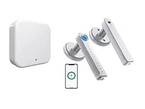 MEGUARD Fingerprint Knob Door Lock + Smart Lock Gateway G2 Hub For IoT ...