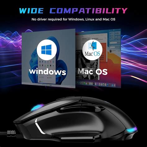 AULA F815 – Wired RGB Gaming Mouse (6 Programmable Buttons, 12800 DPI ...