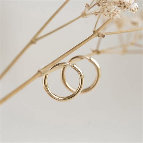 14K Gold Huggie Earrings