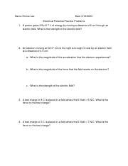Electric Potential Energy Practice Problems 的图像结果