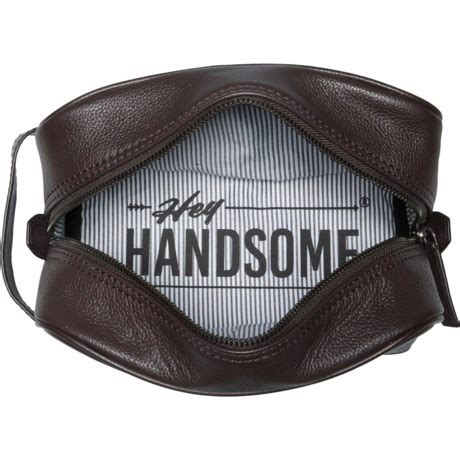 BOARDING PASS Hey Handsome Dopp Kit - Leather - Save 69%