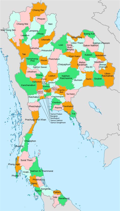 Templat:Provinces of Thailand Image Map - Wikipedia bahasa Indonesia, ensiklopedia bebas