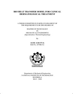 Bio Heat Transfer Model for Clinical Dermatological Treatment - ethesis